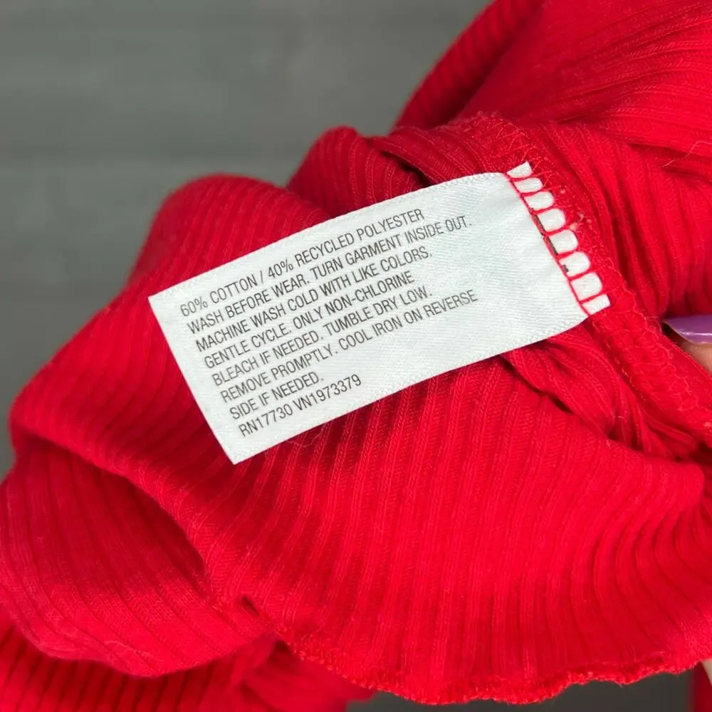Art Class red ribbed long sleeve Henley  top girls size Large(10-12)